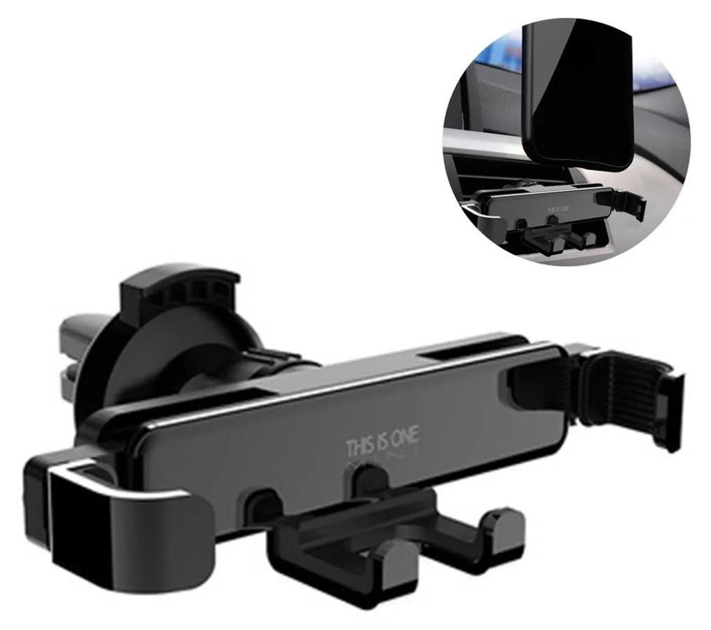 Gravitations-Handyhalter, Auto-Lüftung, Auto-Handyhalter mit Hakenklemmen, freihändiger Auto-Handyhalter, automatisch Schwarz