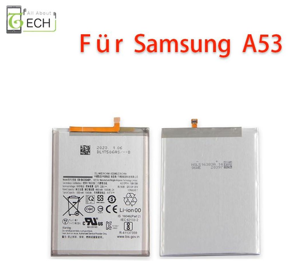 Für Samsung Galaxy A53 5G A536B Akku Battery Batterie EB-BA336ABY 5000mAh Ho...