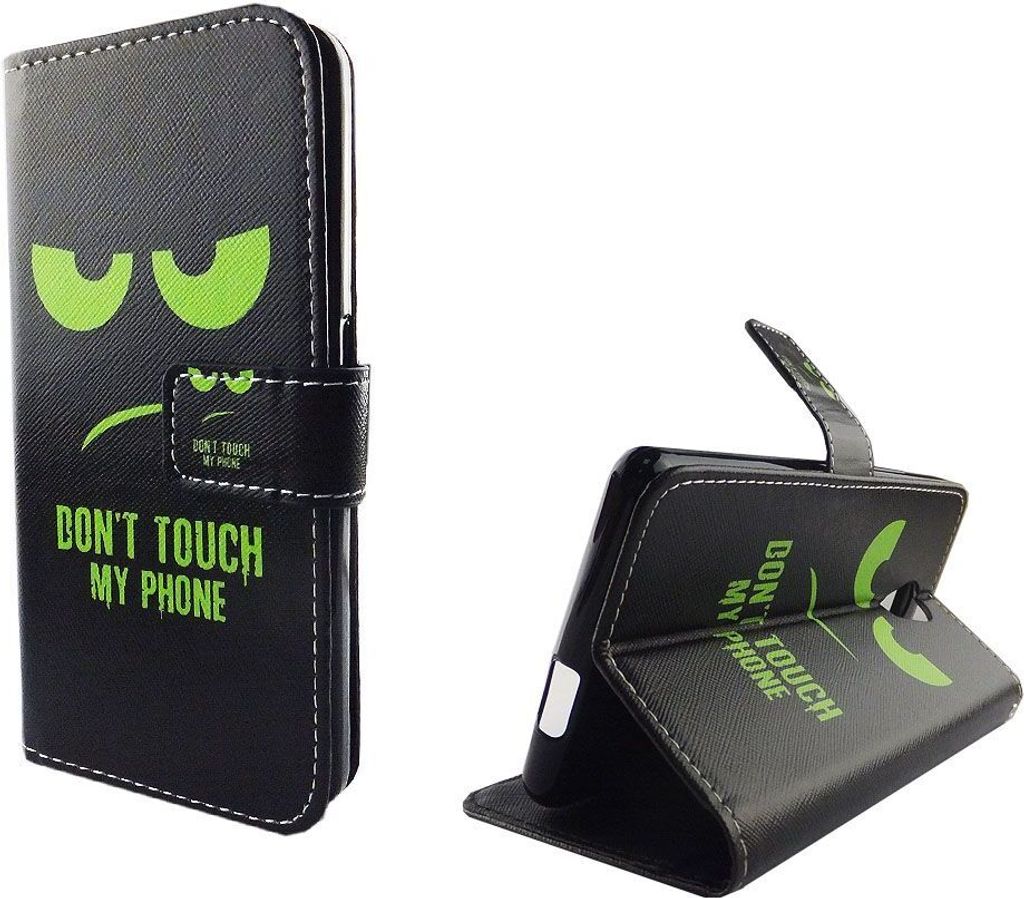 Handyhülle Tasche für Handy Wiko Robby Dont Touch My Phone Grün