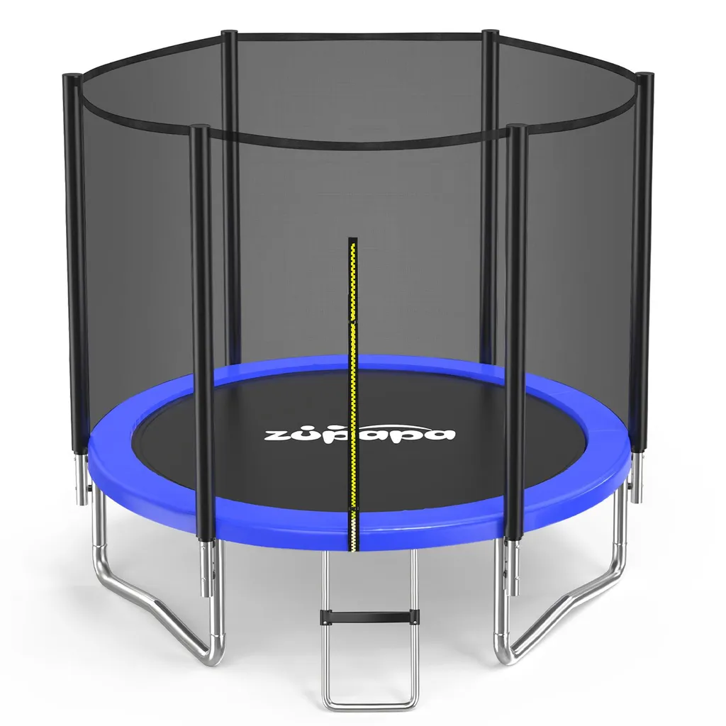 Trampoline pour Extérieur Zupapa : Jeu de Jardin Sécurisé avec Échelle