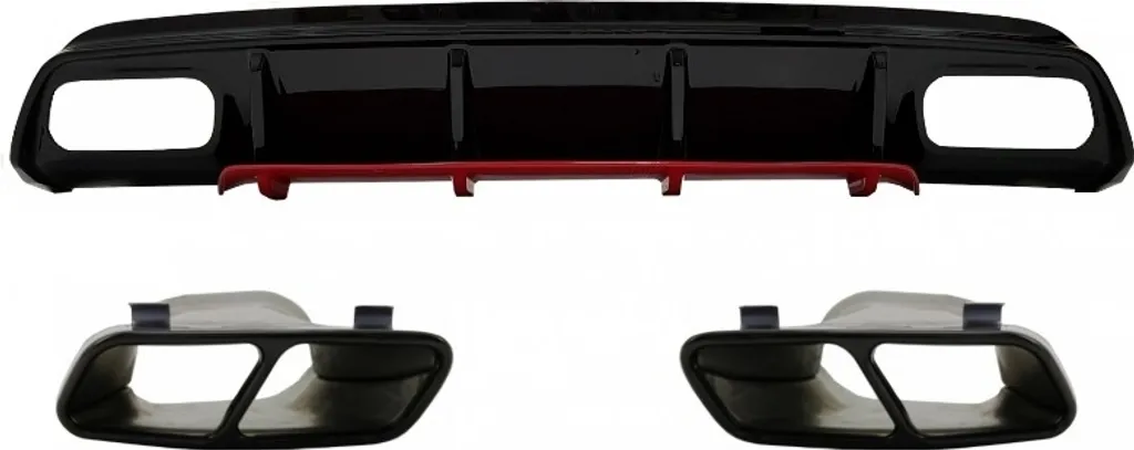 Diffuseur Mercedes W176 MOPF 15-18 : Solution Look A45 avec Sorties