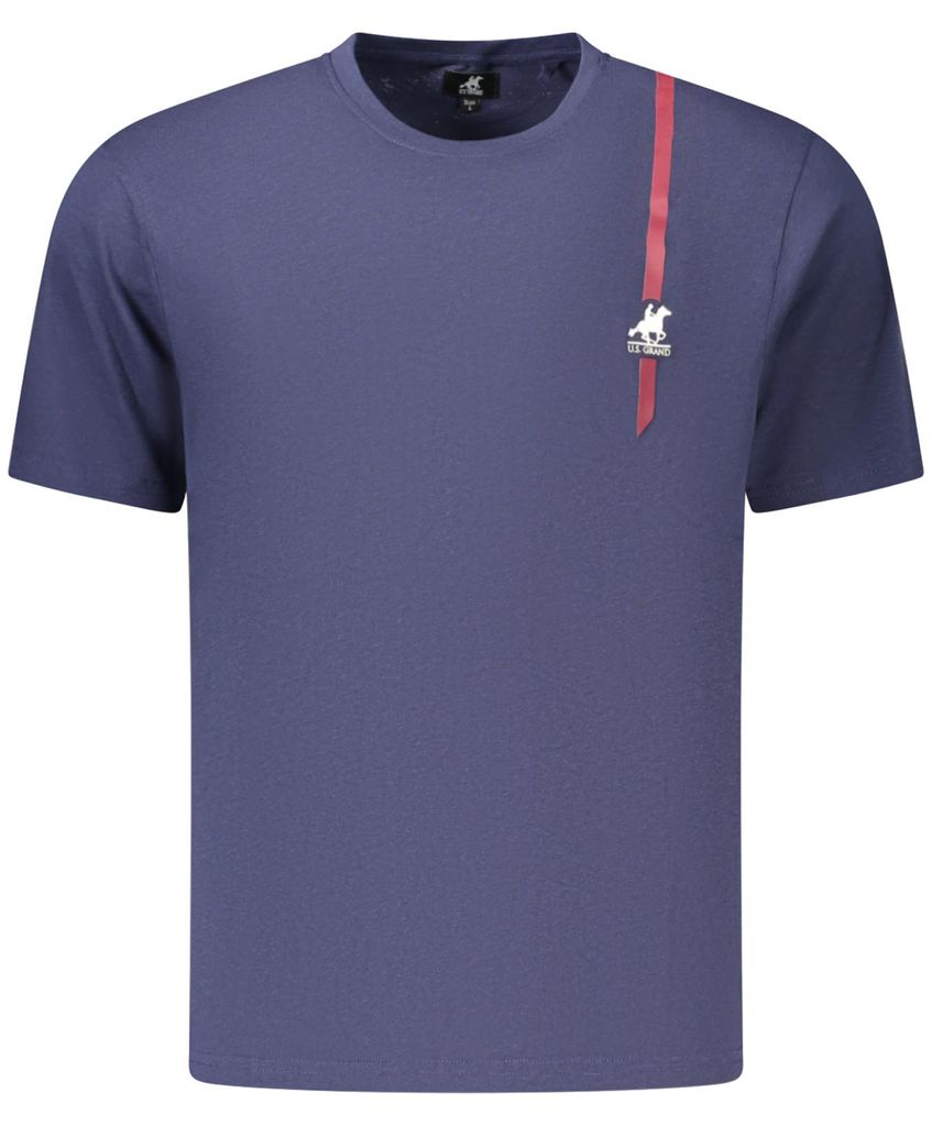 Stilvolles Herren Kurzarm T-Shirt in Blau mit Kontrastdetails