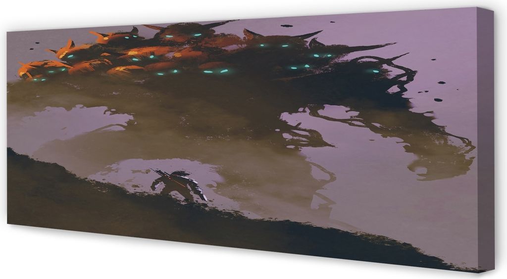 Leinwandbild 125x50 Wandkunst Man schreckliche Charakterköpfe