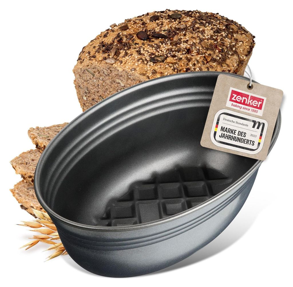 Zenker Brotform oval BLACK METALLIC, Brotbackform mit