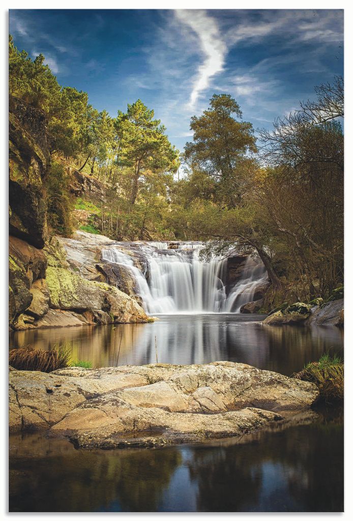 ARTland Wandbild Alu für Innen & Outdoor Wildbach im Norden Portugals Größe: 40x60 cm