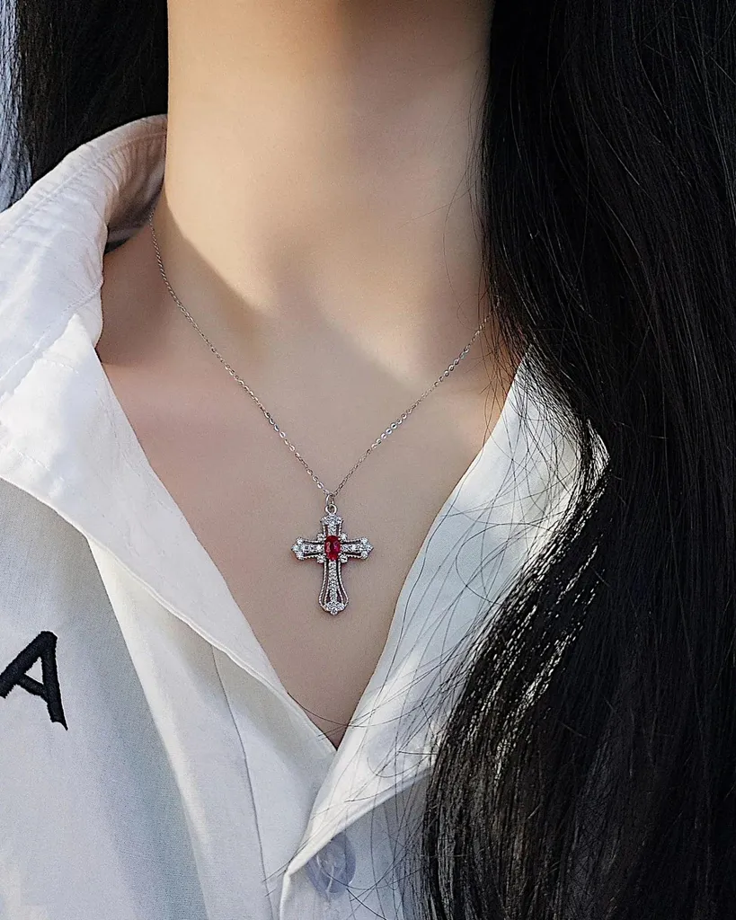 Collier argent 925 anti-allergie avec zircone violette durable