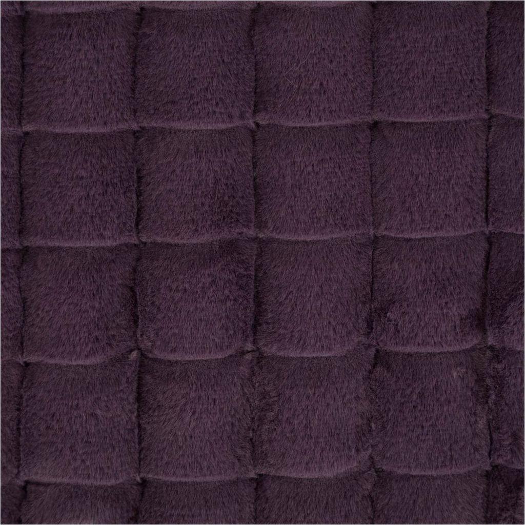 Fellimitat Plüschstoff Relief Karo lila 1,58m Breite