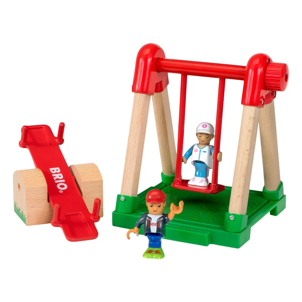Aire de jeux BRIO Village pour circuit de train - Idéal 3 à 6 ans