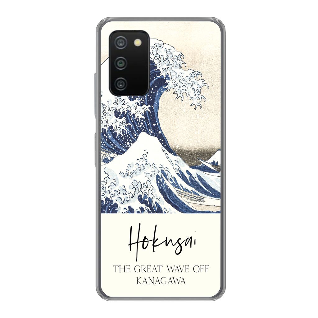 MuchoWow Handyhülle Schutzhülle Hülle für Samsung Galaxy A03s Die große Welle von Kanagawa - Katsushika Hokusai Silikon Softcase Handy Hüll...