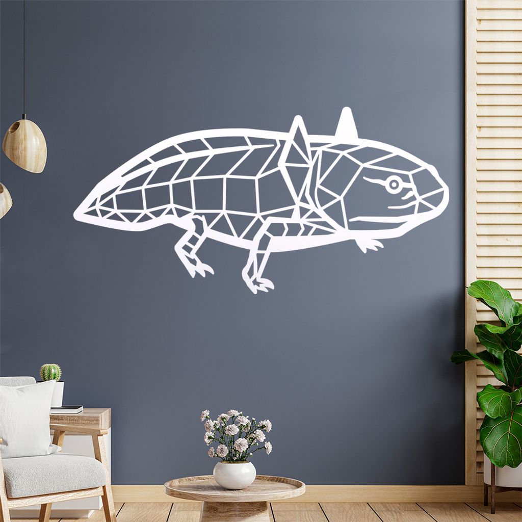 Axolotl Polygon Wandtattoo Wandaufkleber Wall Sticker - Dekoration, Küche, Wohnzimmer, Schlafzimmer, Badezimmer