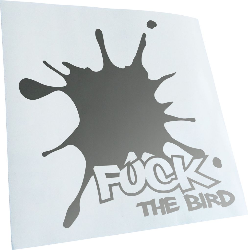 Kiwistar - Autoaufkleber - Fuck The Bird Heckscheibenaufkleber - Aufkleber für Auto Kfz Fahrrad, LKW, Truck Mofa