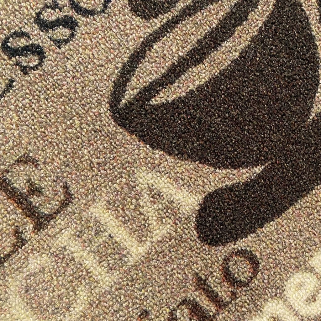 Coffee Küchenläufer in beige mit Gelrücken und braunem Produktbild 3