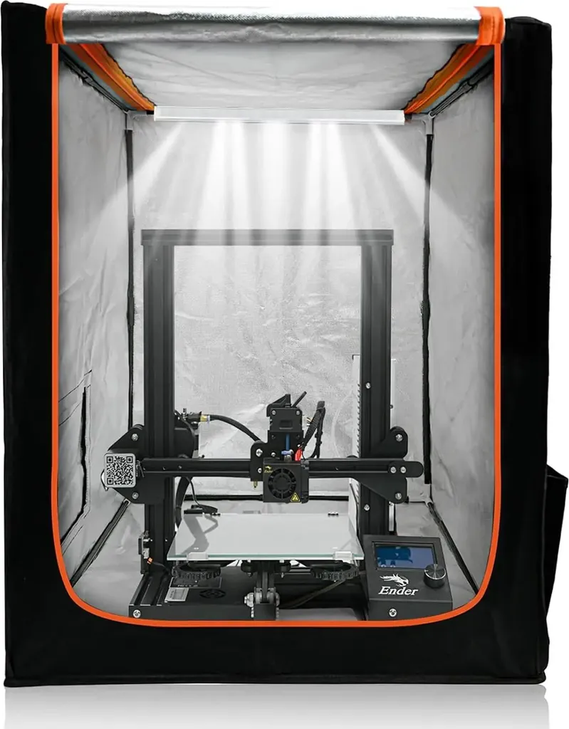 Caisson imprimante 3D éclairé LED avec isolation thermique active - 2
