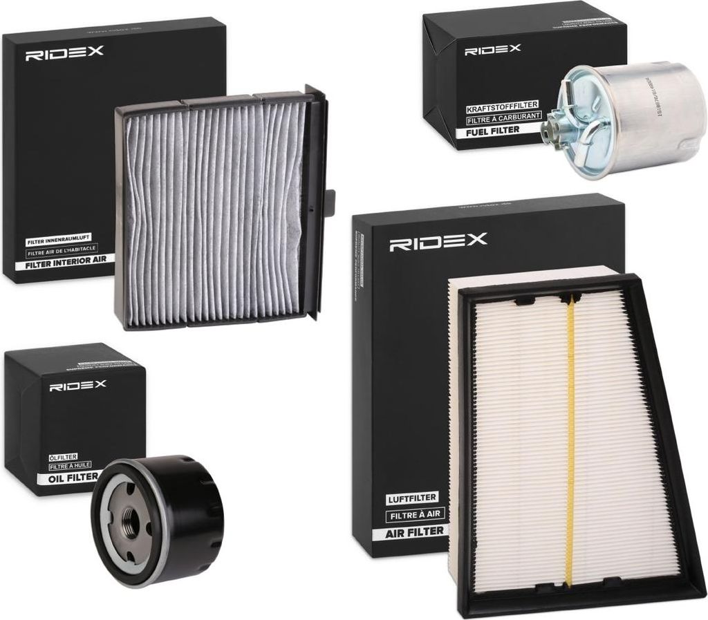 RIDEX Filterset Inspektionspaket Filtersatz für RENAULT SCÉNIC II (JM0/1) GRAND SCÉNIC II (JM0/1)