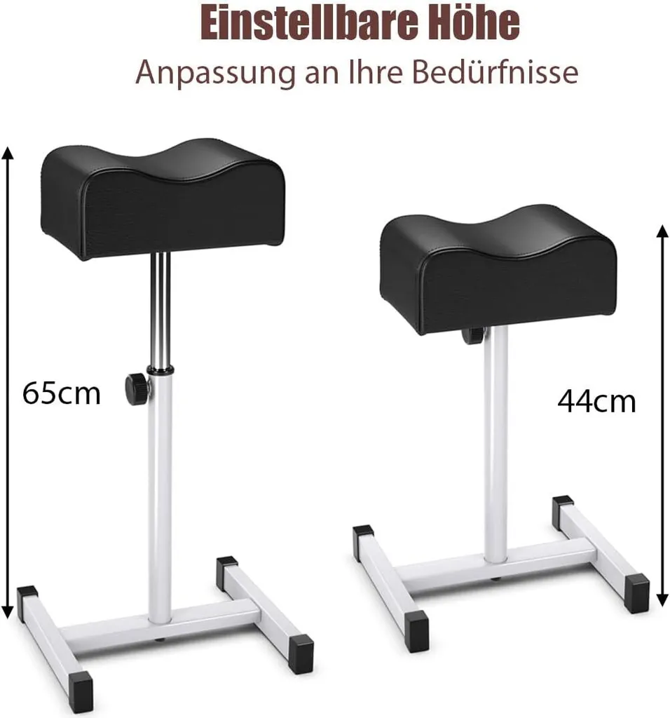 Repose-jambe Professionnel de Manucure avec Support Pieds Réglable Blanc