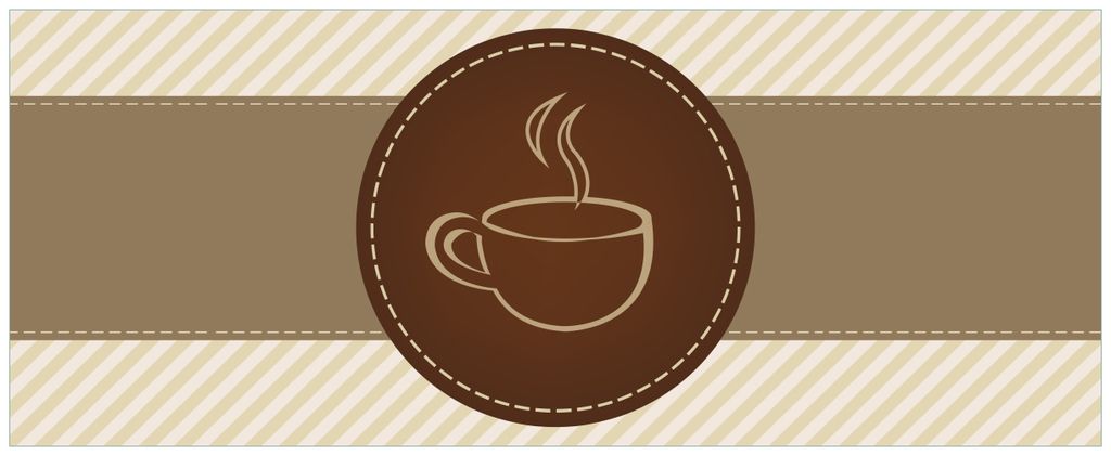 Wallario Wandbild aus Acryl, 125 x 50 cm, freischwebende Optik - Kaffee-Menü - Logo Symbol für Kaffee