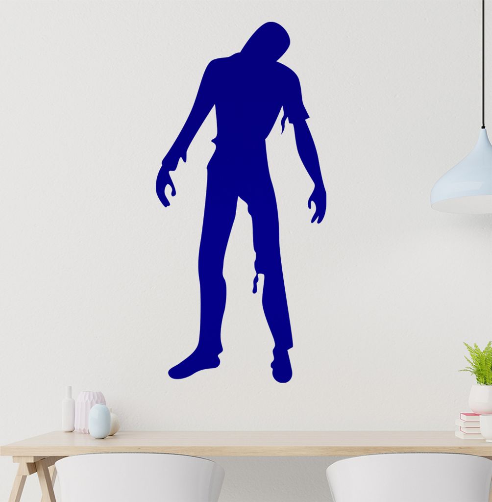 Zombie Wandtattoo in 6 Größen - Wandaufkleber Wall Sticker - Dekoration, Küche, Wohnzimmer, Schlafzimmer, Badezimmer