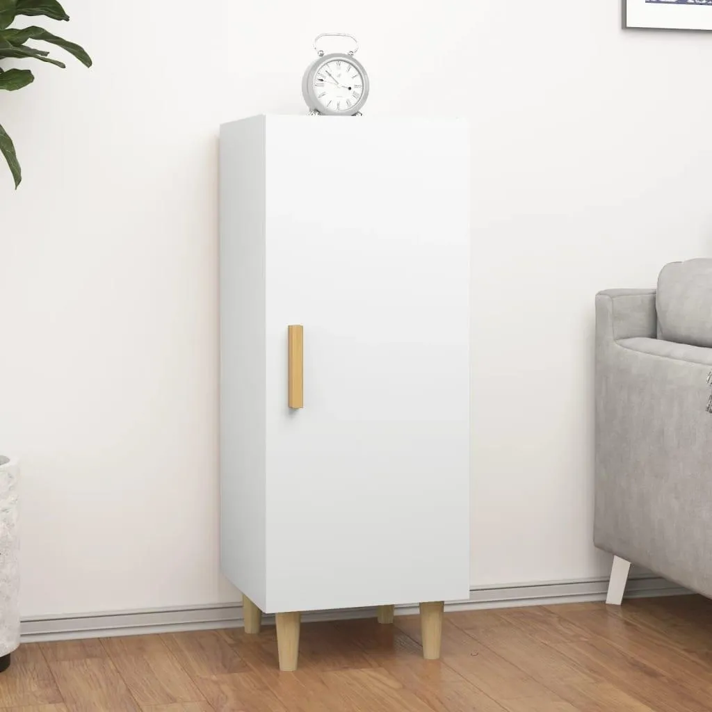 vidaXL Credenza Bianca 34,5x34x90 cm in Legno Multistrato | Mobiletto Slim