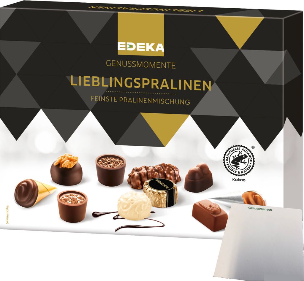 Edeka Genussmomente Lieblingsstücke feinste Paralinenmischung (200g Packung) + usy Block