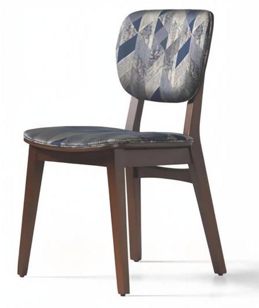 Esszimmer Polsterstuhl Moderne Design Textil Stuhl Mehrfarbig Luxus Möbel