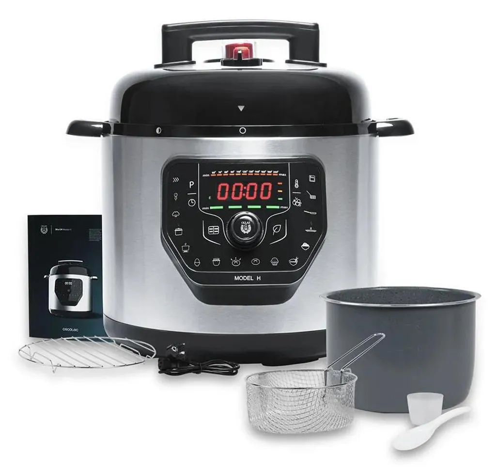 Cecotec Olla GM H Cocotte Électrique Argentée - Cuisson Haute Pression
