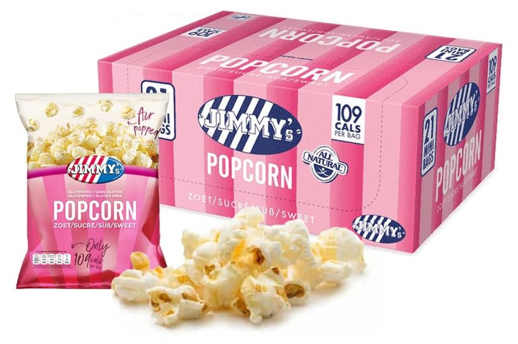Jimmy's Popcorn Zoet - 21 x 27 gram Productafbeelding 