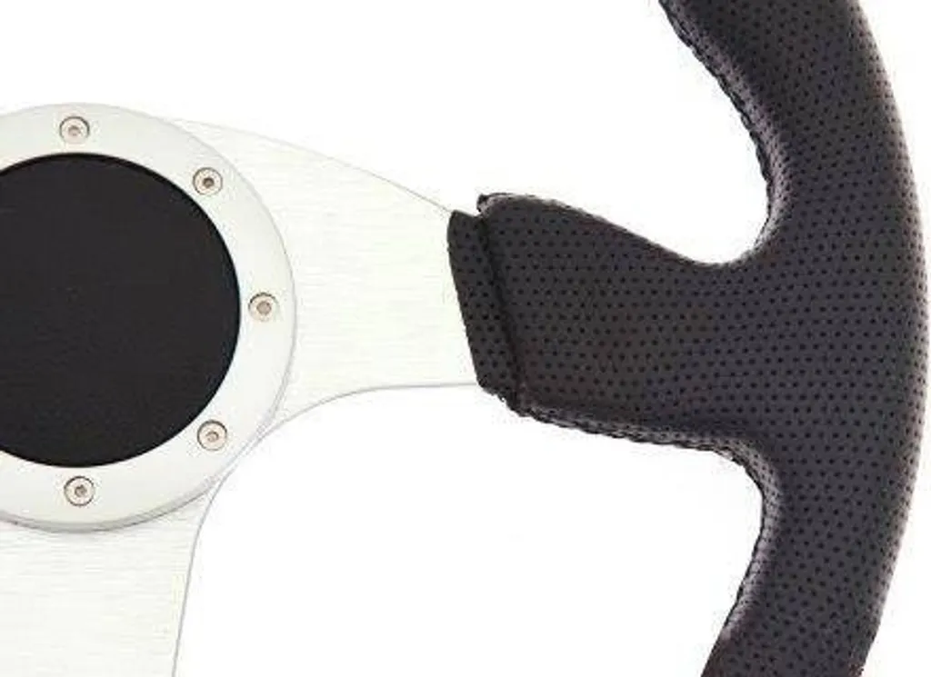 Volant cuir noir 350mm déport 0mm : confort et précision de direction - 3