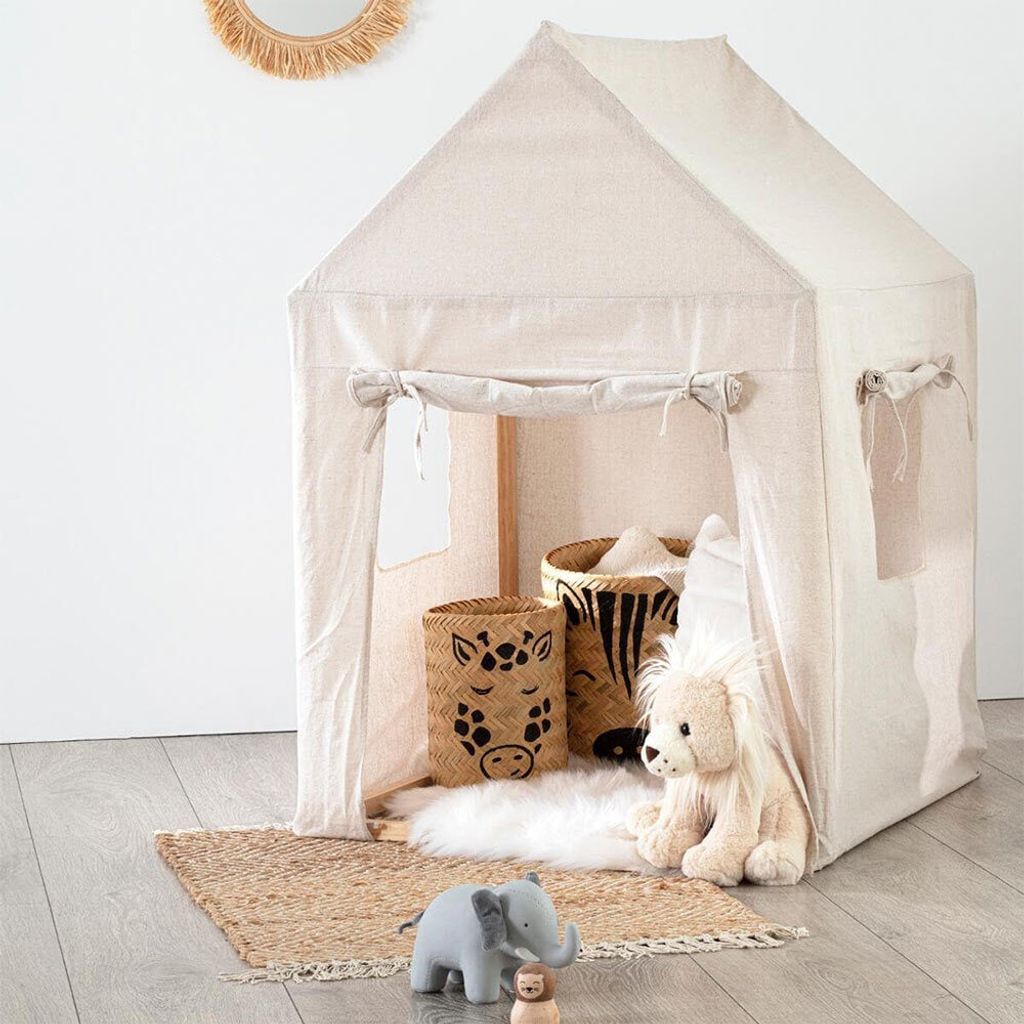 Eazy Living Spielhaus mit Segeltuch Cabane Holz Produktbild 