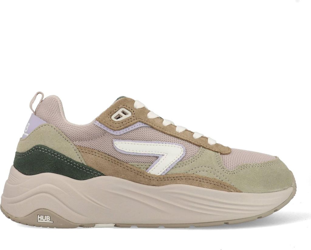 HUB Glide Sneakers Laag - Taupe - Maat 37