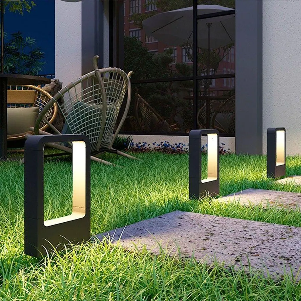 Éclairage pour allées et espaces communs, borne LED extérieure 7W