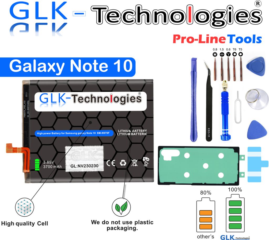 GLK-Technologies Akku für Samsung Galaxy Note 10 SM-N970F Produktbild 