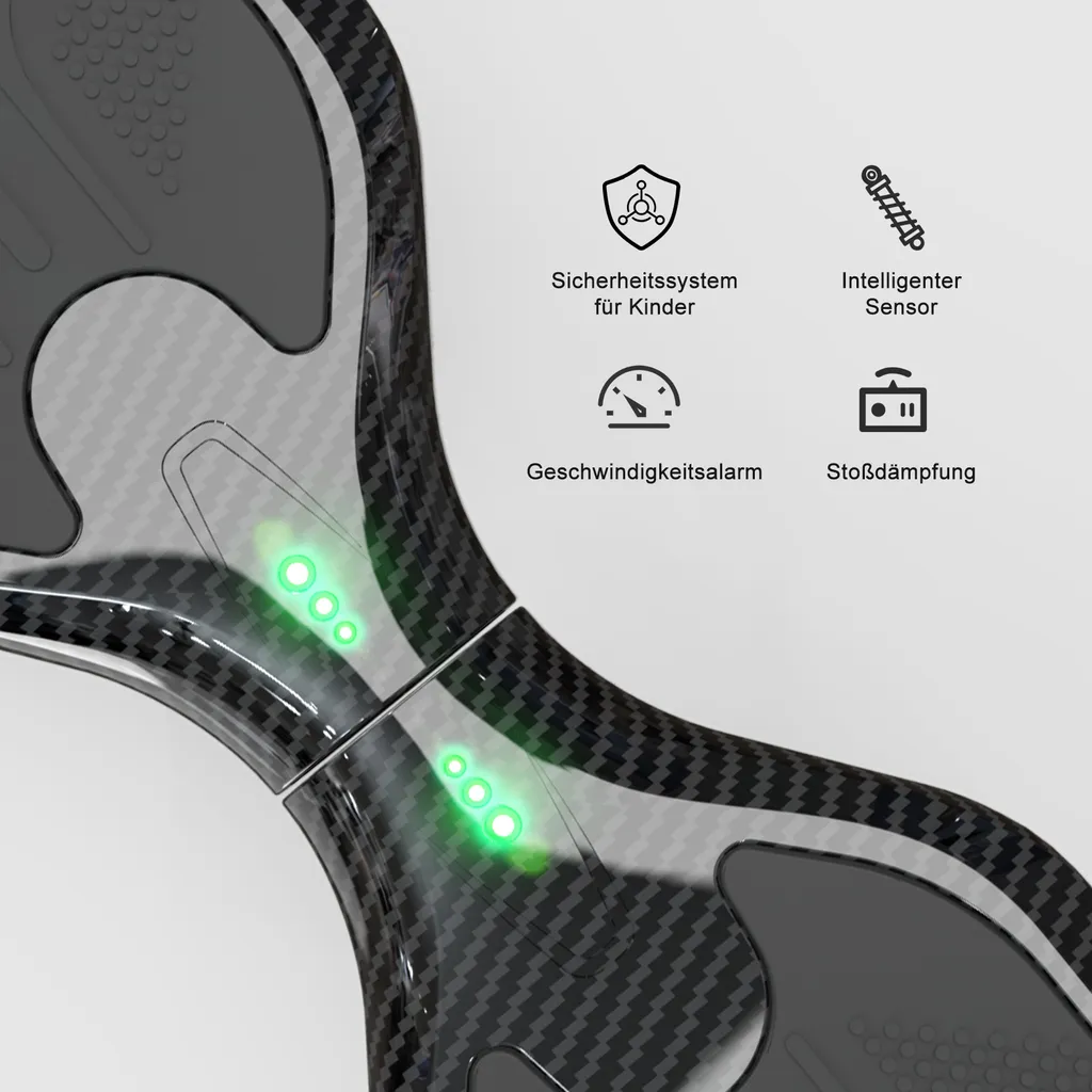 EVERCROSS TECH Hoverboard 6,5 Pouces avec Hoverkart et Bluetooth LED - 2