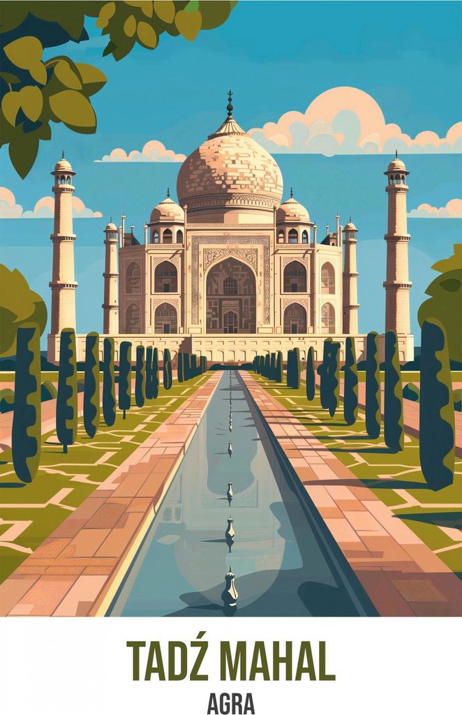 Plakat 60x80cm Taj Mahal