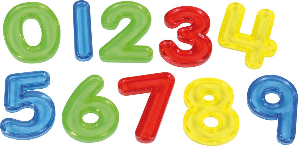 EDUPLAY 120700 Transparente Zahlen, mehrfarbig, 30-teilig (1 Set)
