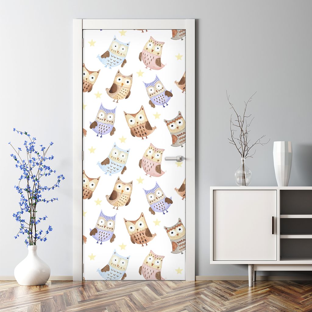 Dekorative Abnehmbarer Wandsticker Tapete Türtapete selbstklebend Pastellrosa Flamingo 70 x 200 cm