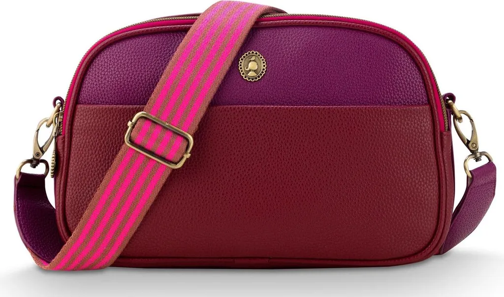 Pip Studio Frida sac à épaule bandoulière de couleur bordeaux violet