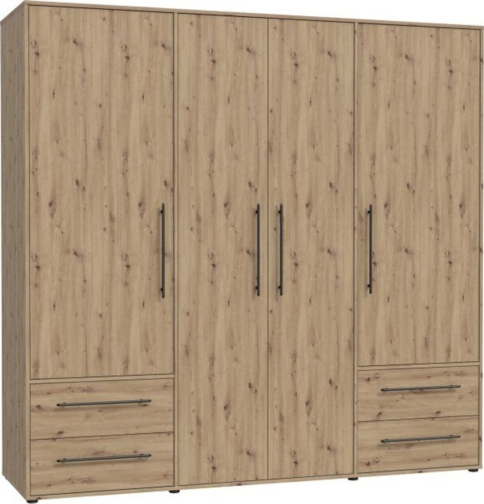 Furniture24 Drehtürenschrank Jupiter Mkss841-D78 Kleiderschrank Artisan Eiche