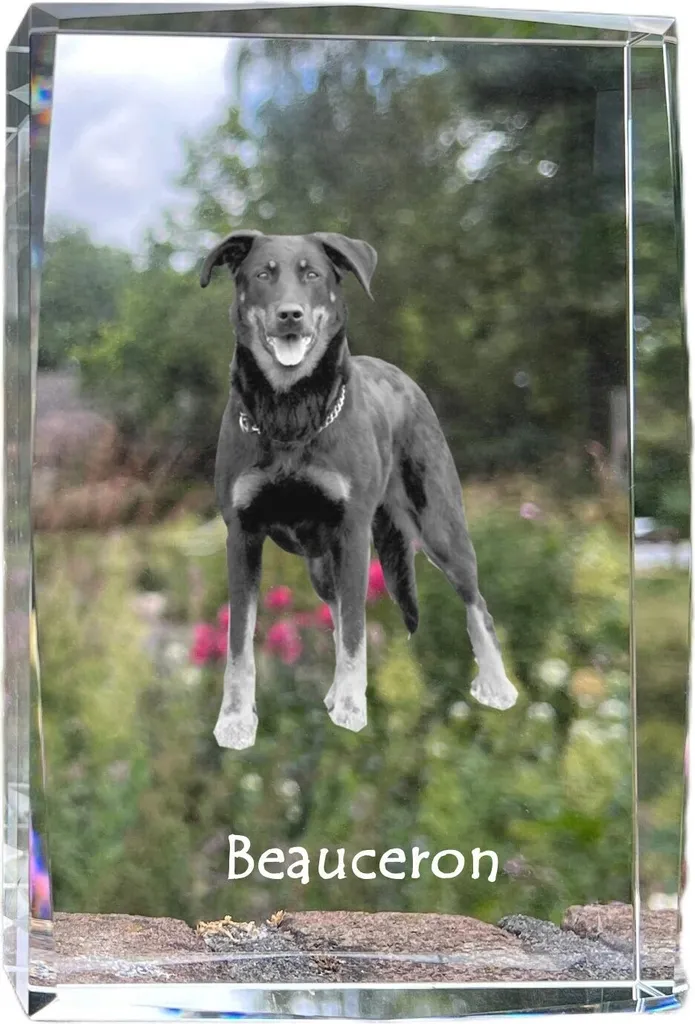 Art-Dog Cristallo Laser 3D Berger de Beauce: Regalo Tecnologico Cane