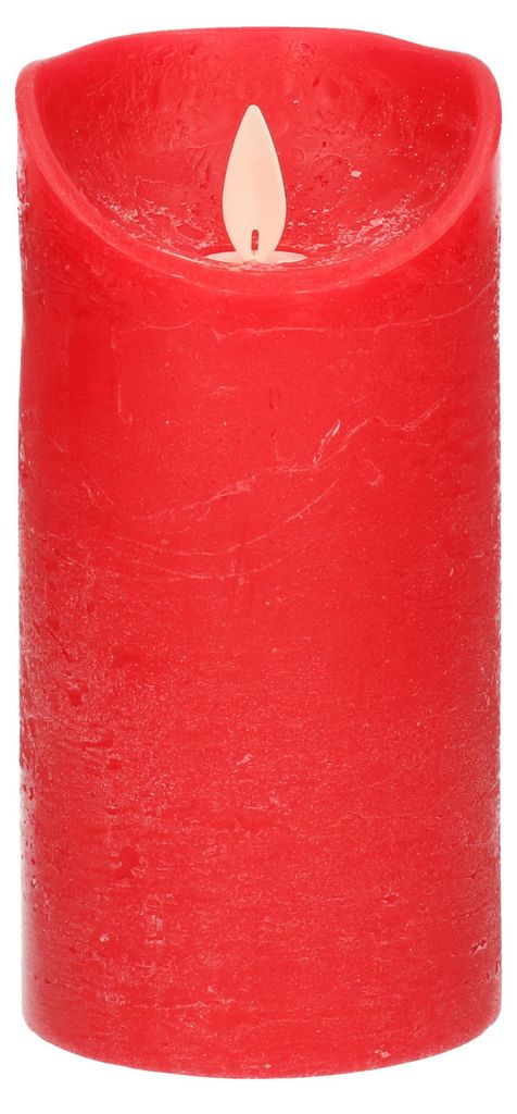 Anna's Collection Led stumpfe Kerze - rot - H15 x D7,5 cm Produktbild 