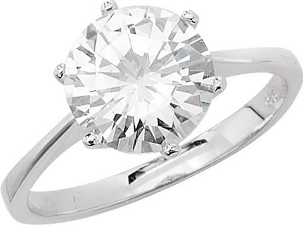 Klassischer 925 Sterling Silber Solitär Verlobung Damen - Ring mit Zirkonia, 51 (16.2); TRS22161RSL