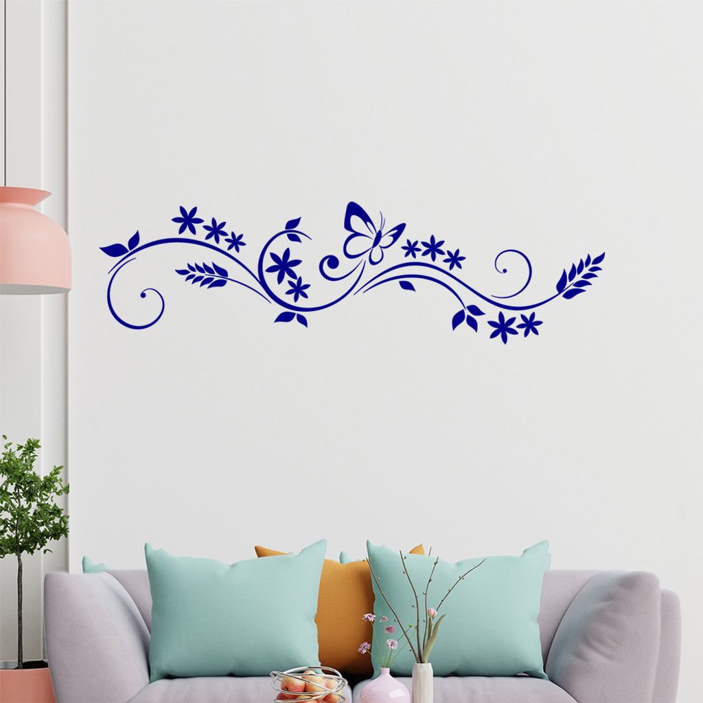 Tribal - Sterne - Schmetterling Wandtattoo in 6 Größen - Wandaufkleber Wall Sticker - Dekoration, Küche, Wohnzimmer, Schlafzimmer, Badezimmer