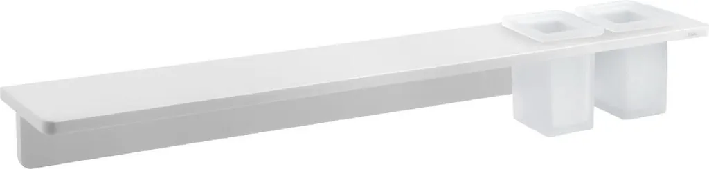 Mensola Bagno 80 cm Sapho Abeline Bianco Opaco con Bicchieri AE802