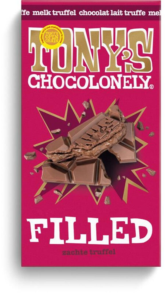 Tony's Chocolonely Gefüllte Milchschokolade Trüffel 127g Produktbild 