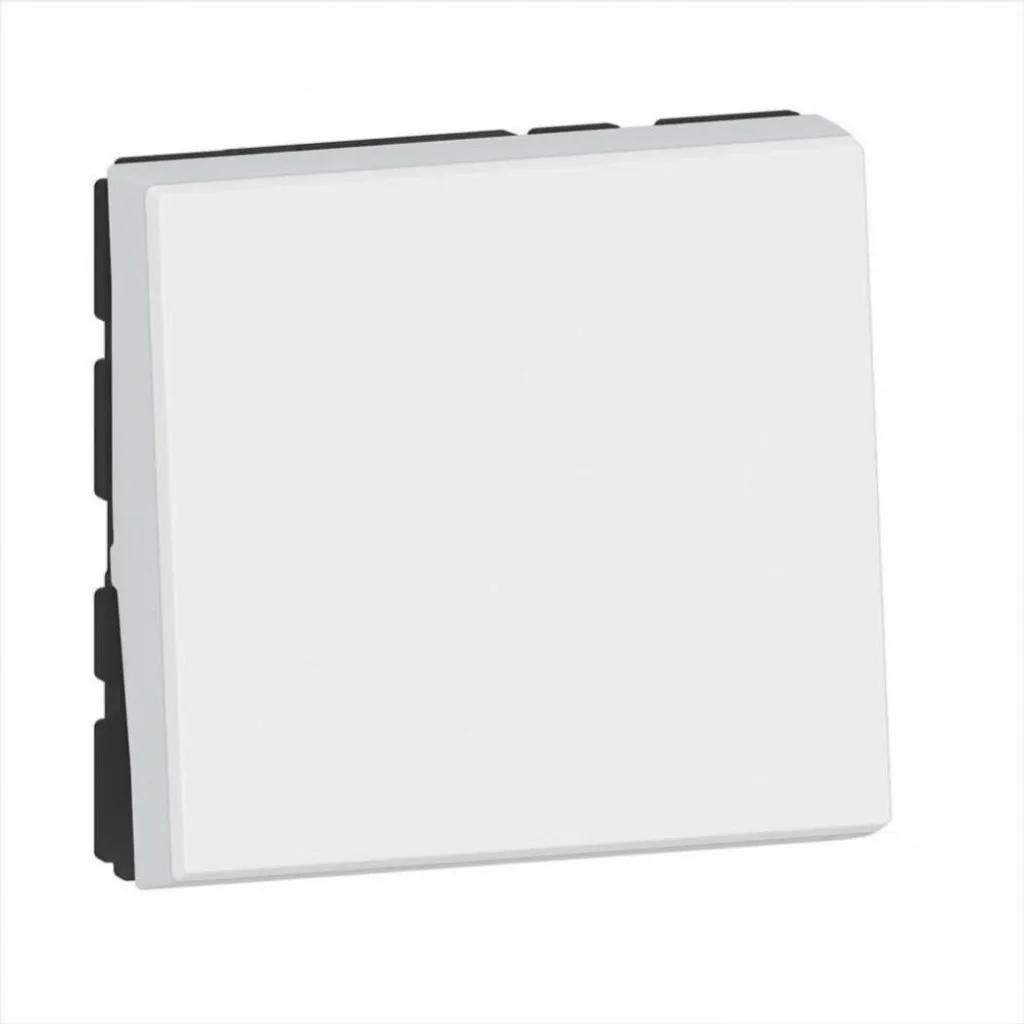 Bouton poussoir Mosaic Legrand blanc encastrable pour éclairage intérieur