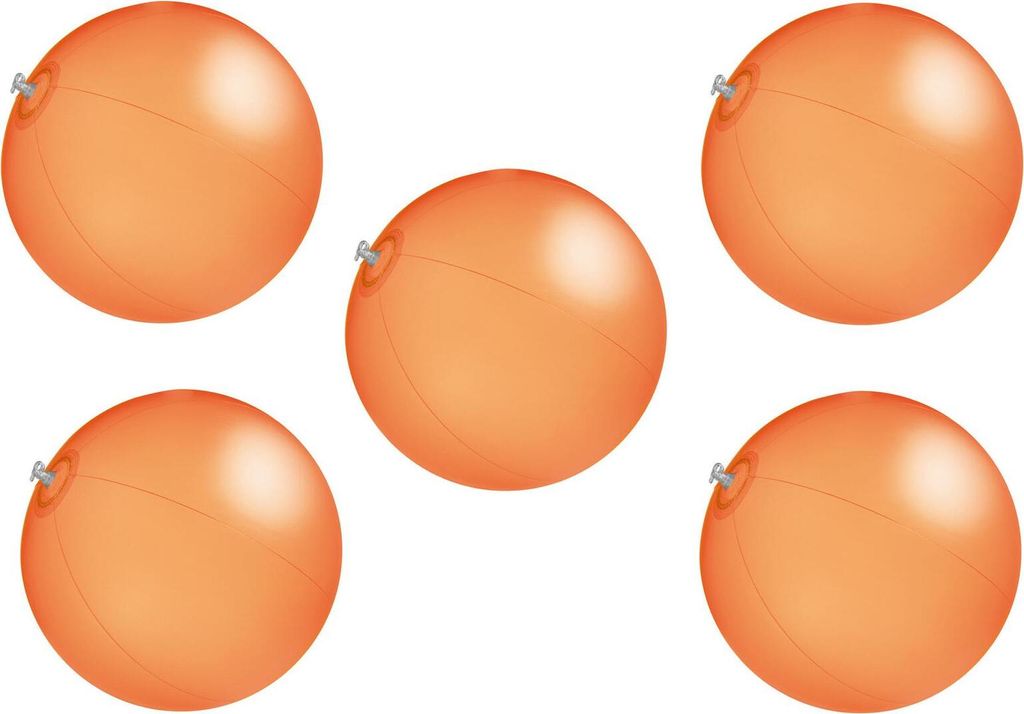 5x Strandball / Wasserball / Farbe: orange