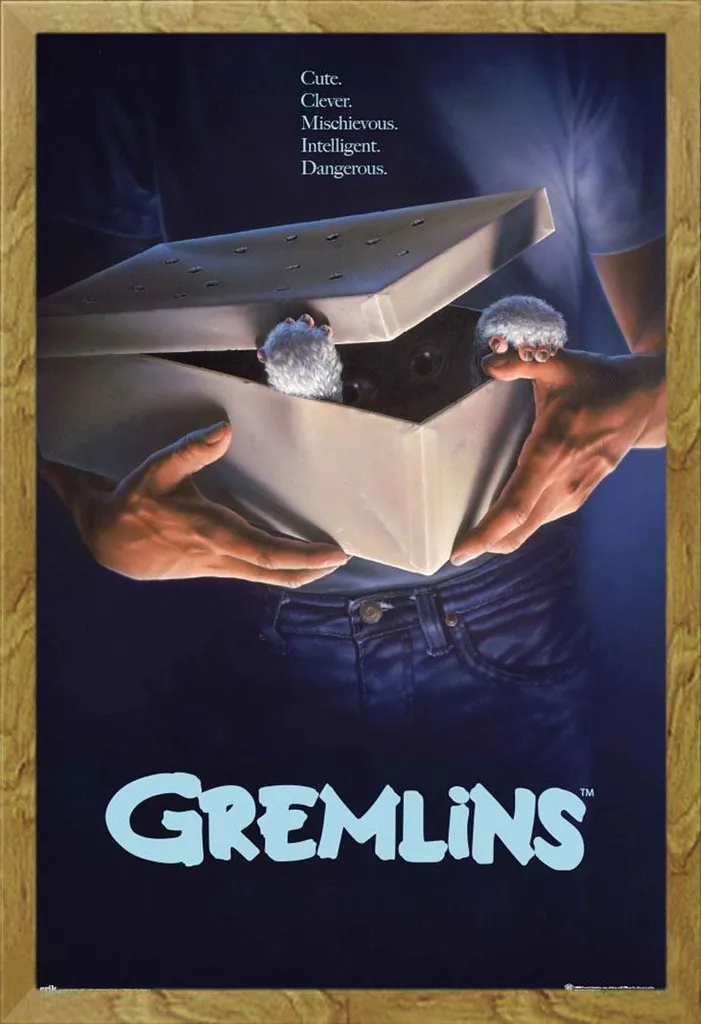 Gremlins Poster con Cornice Shinsuke Rovere Maxi MDF Vetro Acrilico