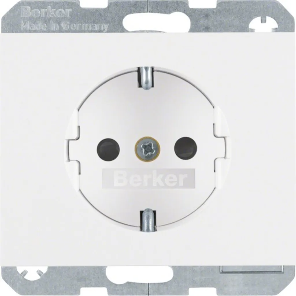 Prise de courant Schuko 16A blanc polaire brillant - Réf 47357009 pro