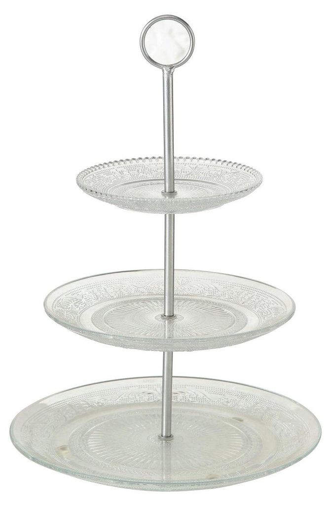 BOLTZE Etagere Relief Eisen/Glas 35cm Produktbild 