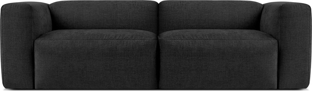KONSIMO 2,5-Sitzer-Sofa mit extrem weicher und bequemer Sitzfläche "BUFFO", graphit, Gewebestoff, Boho ,250x73x96 cm