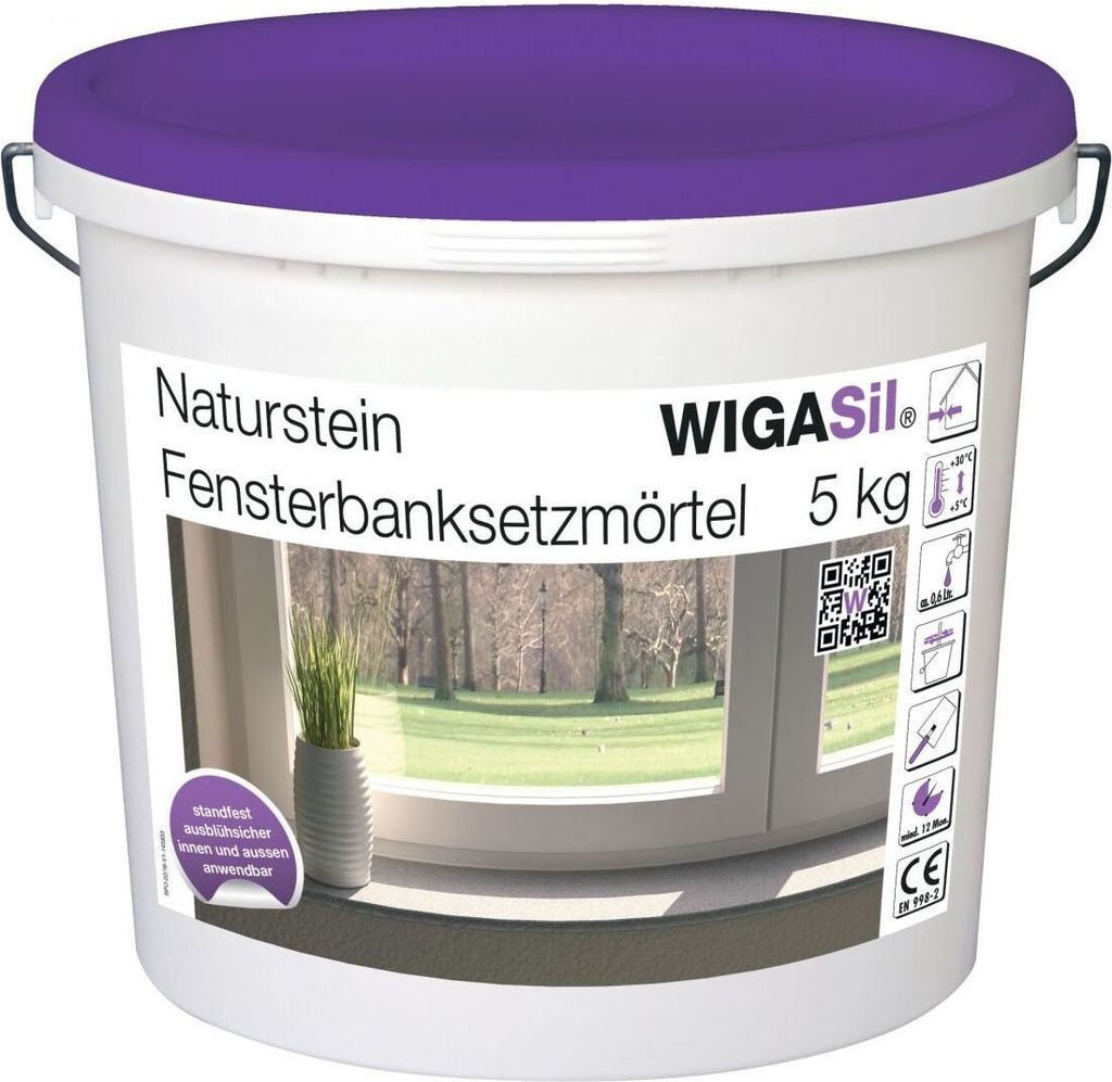 Wigasil Fensterbanksetzmörtel 5 kg Produktbild 